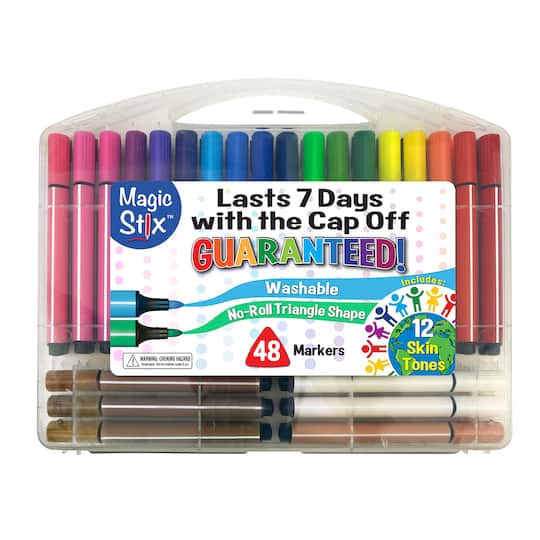 The Pencil Grip Magic Stix 48 Color Triangular Washable Markers